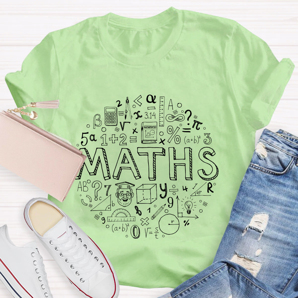 Math Doodle Math Teacher T-Shirt