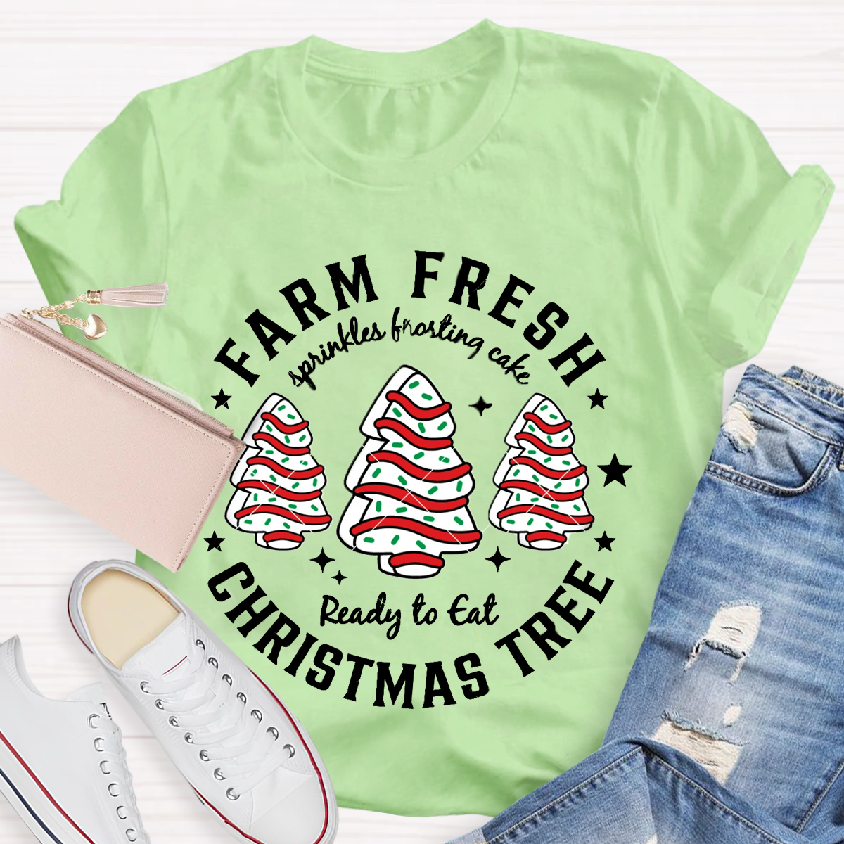 Farm Fresh Christmas Tree Teacher T-Shirt