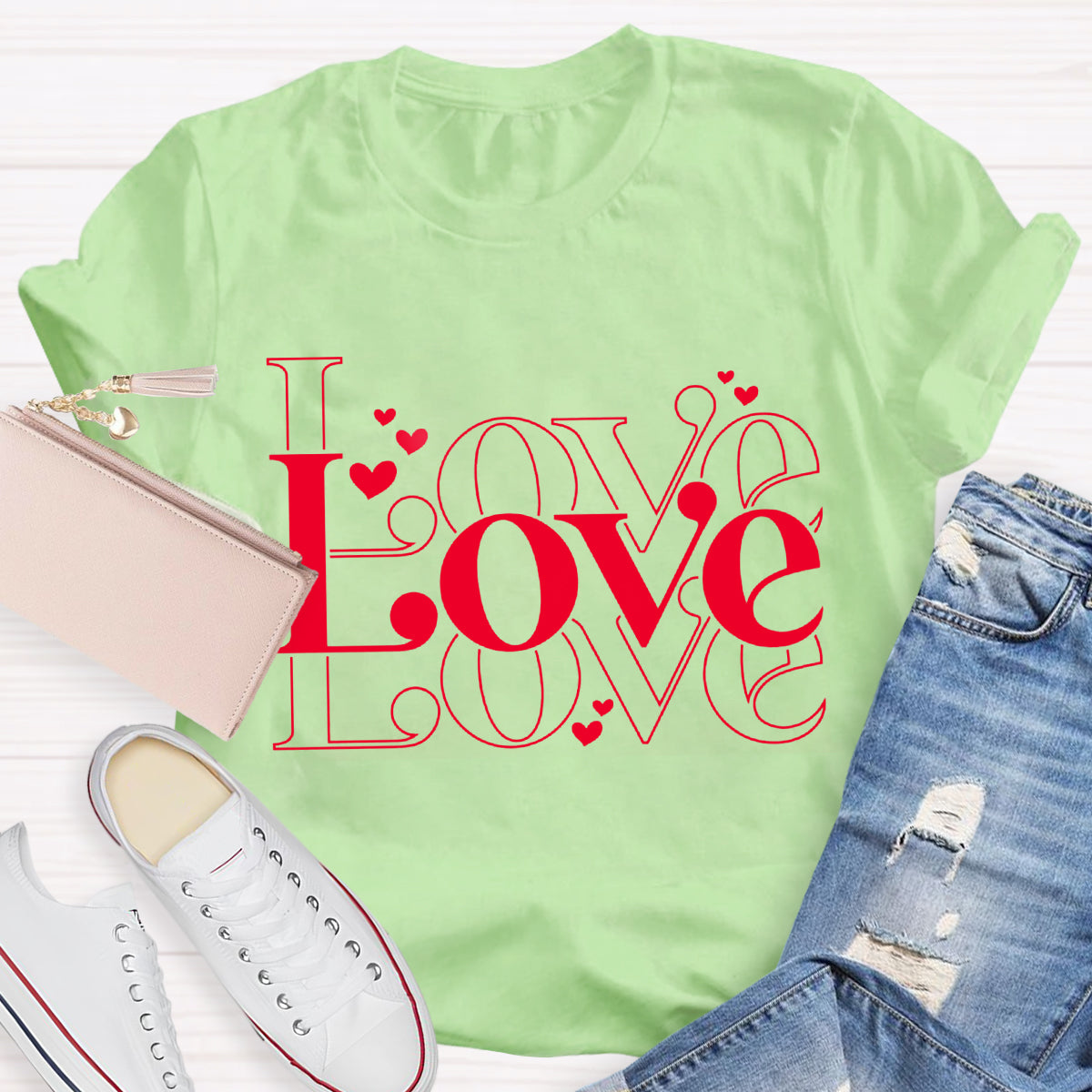 Cute Valentine Heart Teacher T-Shirt