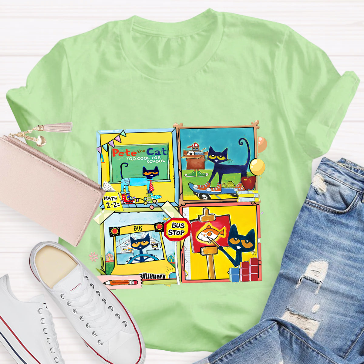 Pete The Cat School  Making Friends And Memories T-Shirt