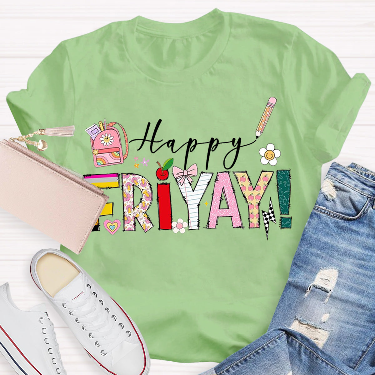 Cute Happy Friyay Teacher T-Shirt