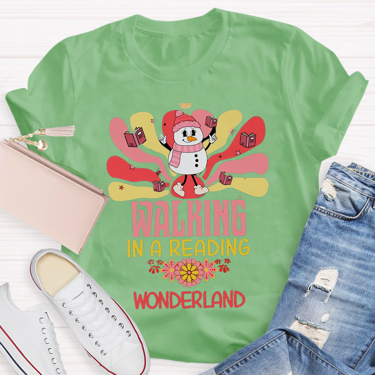 Winter Wonderland Christmas School Reading Specialist Teacher T-Shirt