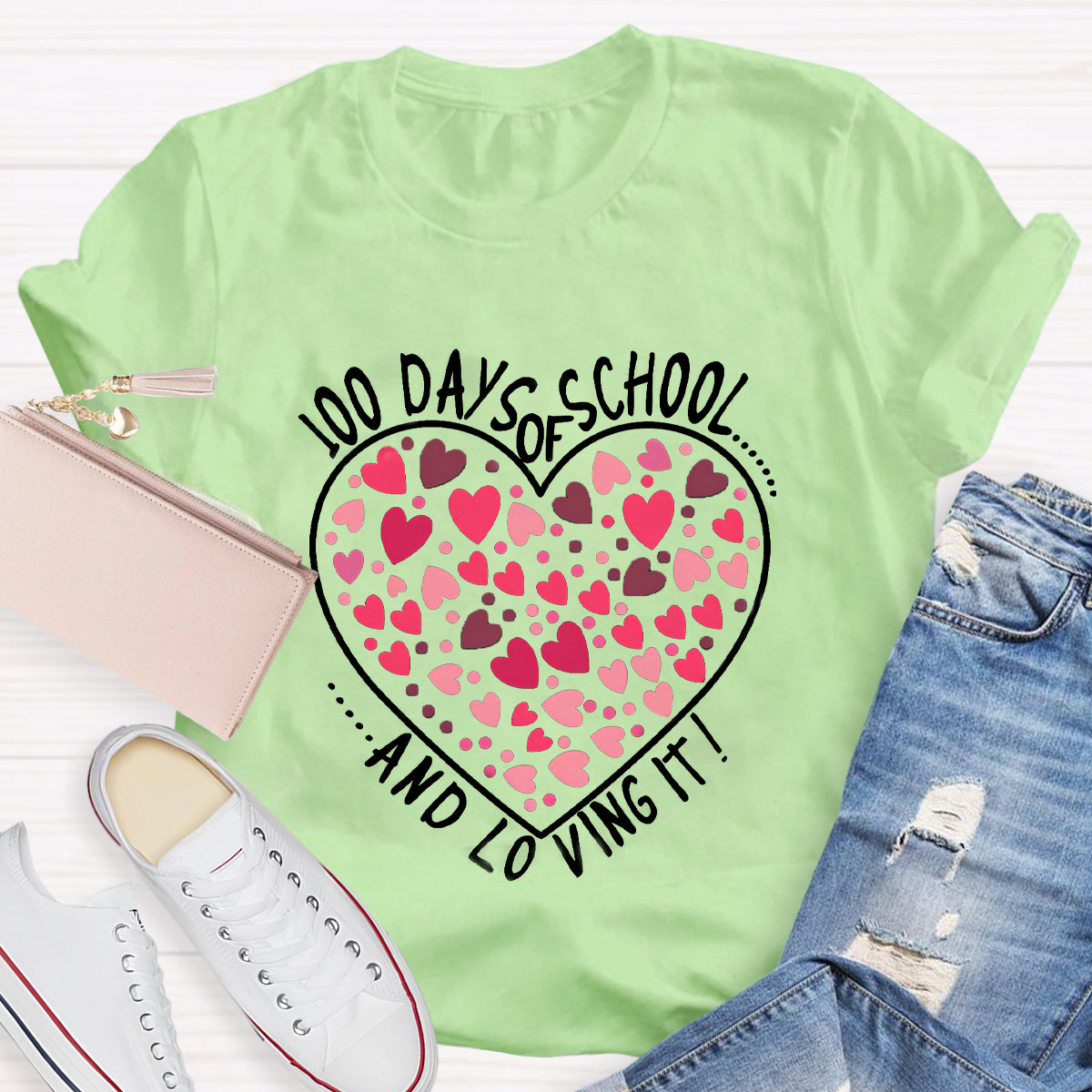 100 Days Of School And Loving It Teacher T-Shirt