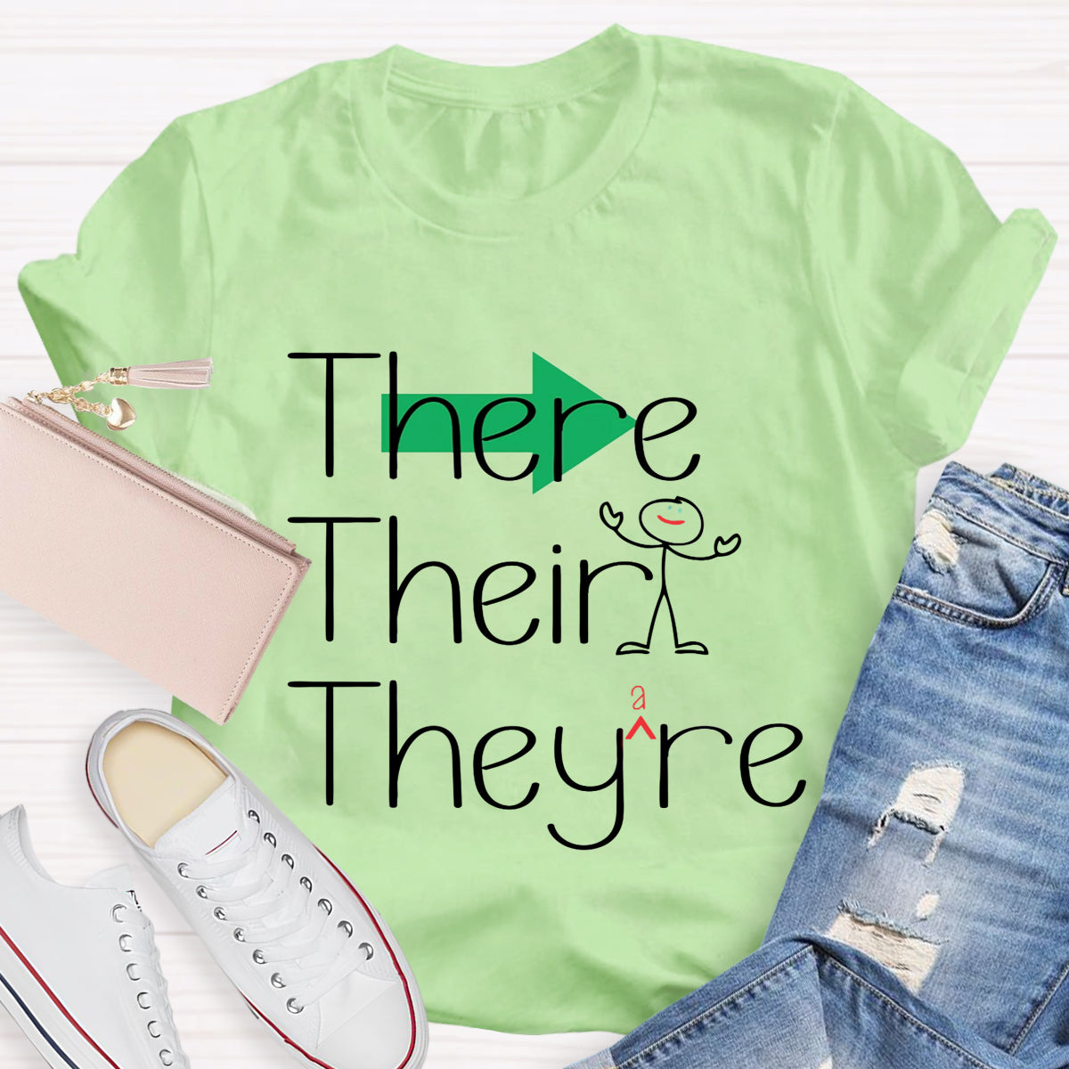 Their There They're Grammar T-Shirt