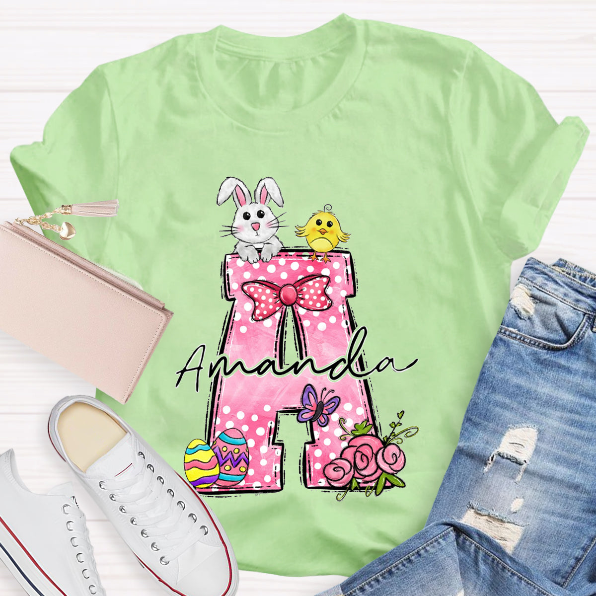 Personalized Name Pink Benny Amanda T-Shirt