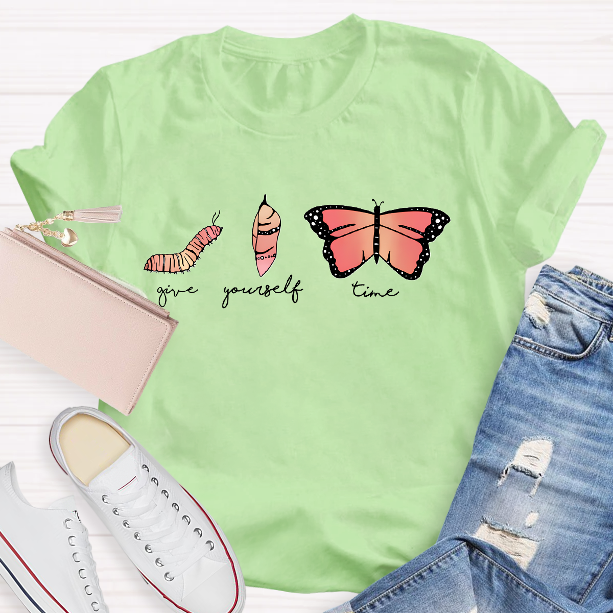 Give Yourself Time Become Butterfly T-Shirt