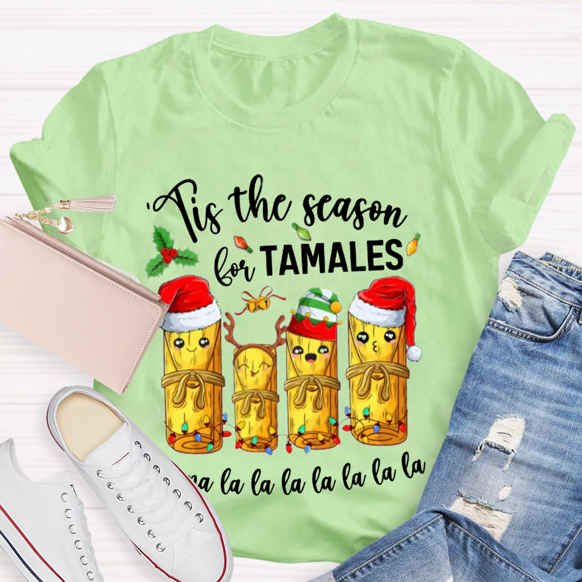 Tis The Season For Tamales Spanish Teacher T-Shirt