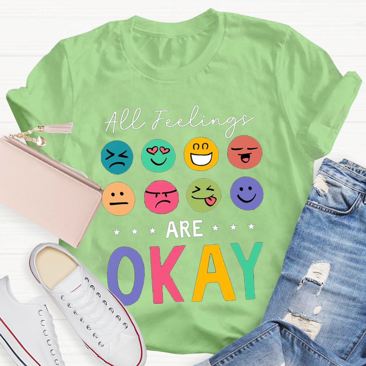 All Feelings Are Ok Teacher T-Shirt