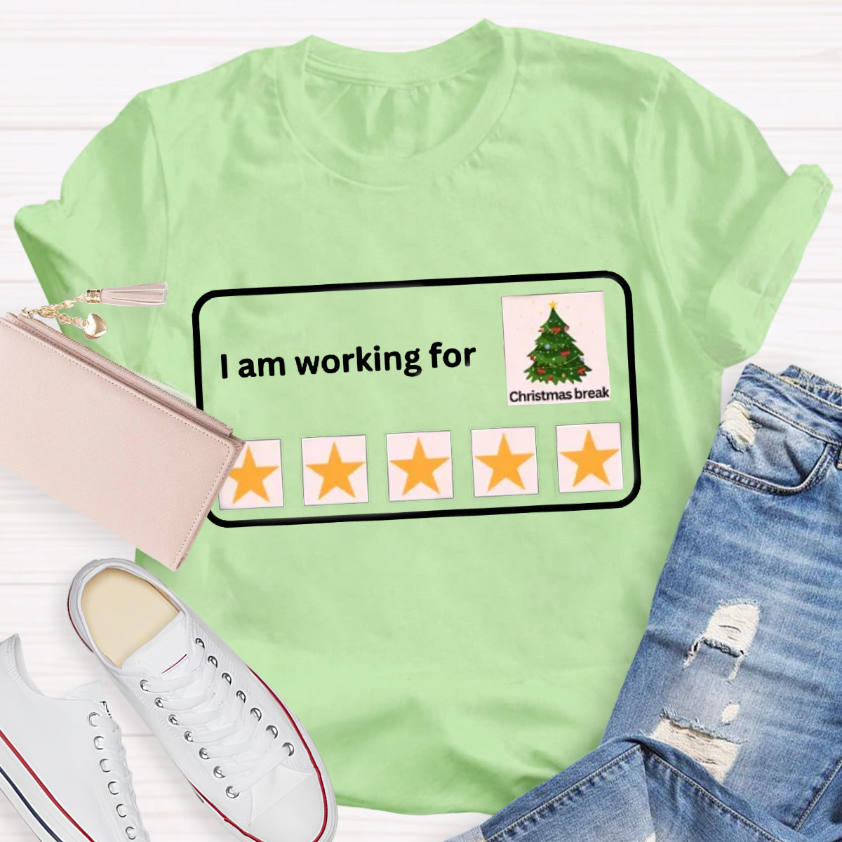 I Am Working For Christmas Break Teacher T-Shirt