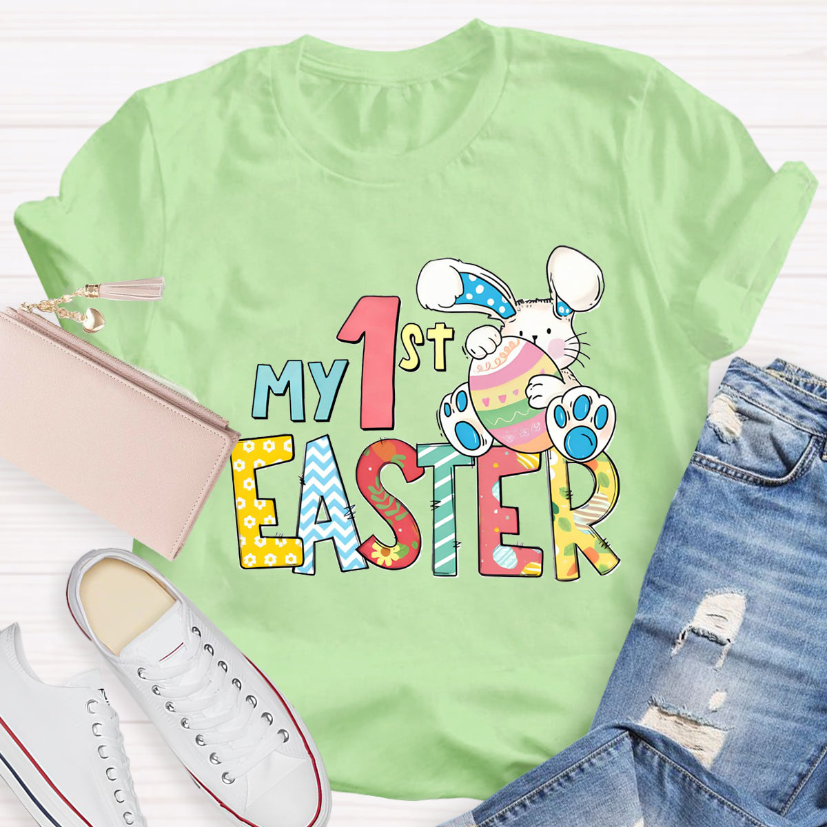 Personalized Grade My 1st Easter Teacher T-Shirt