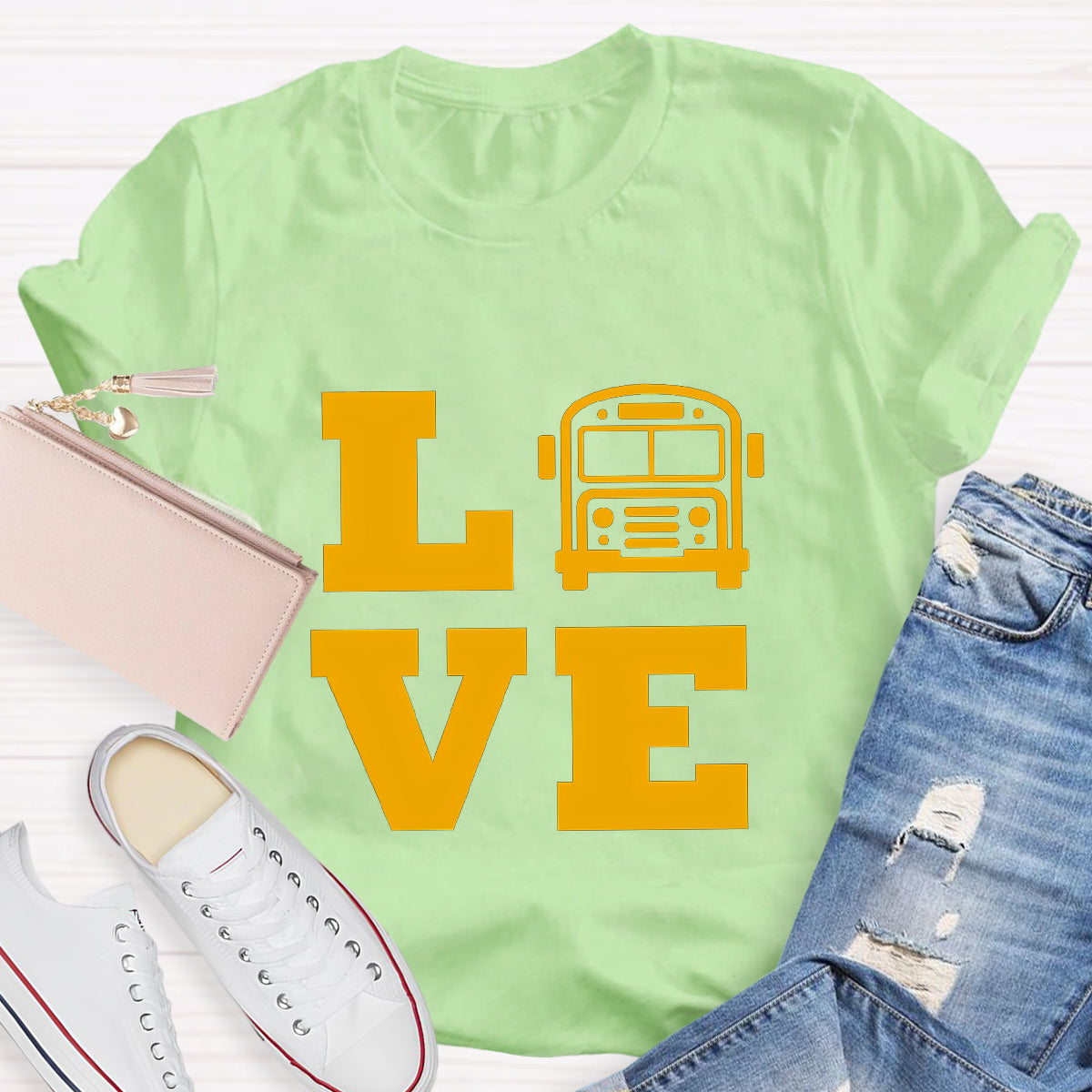 School Bus Driver Love Students Teacher T-Shirt