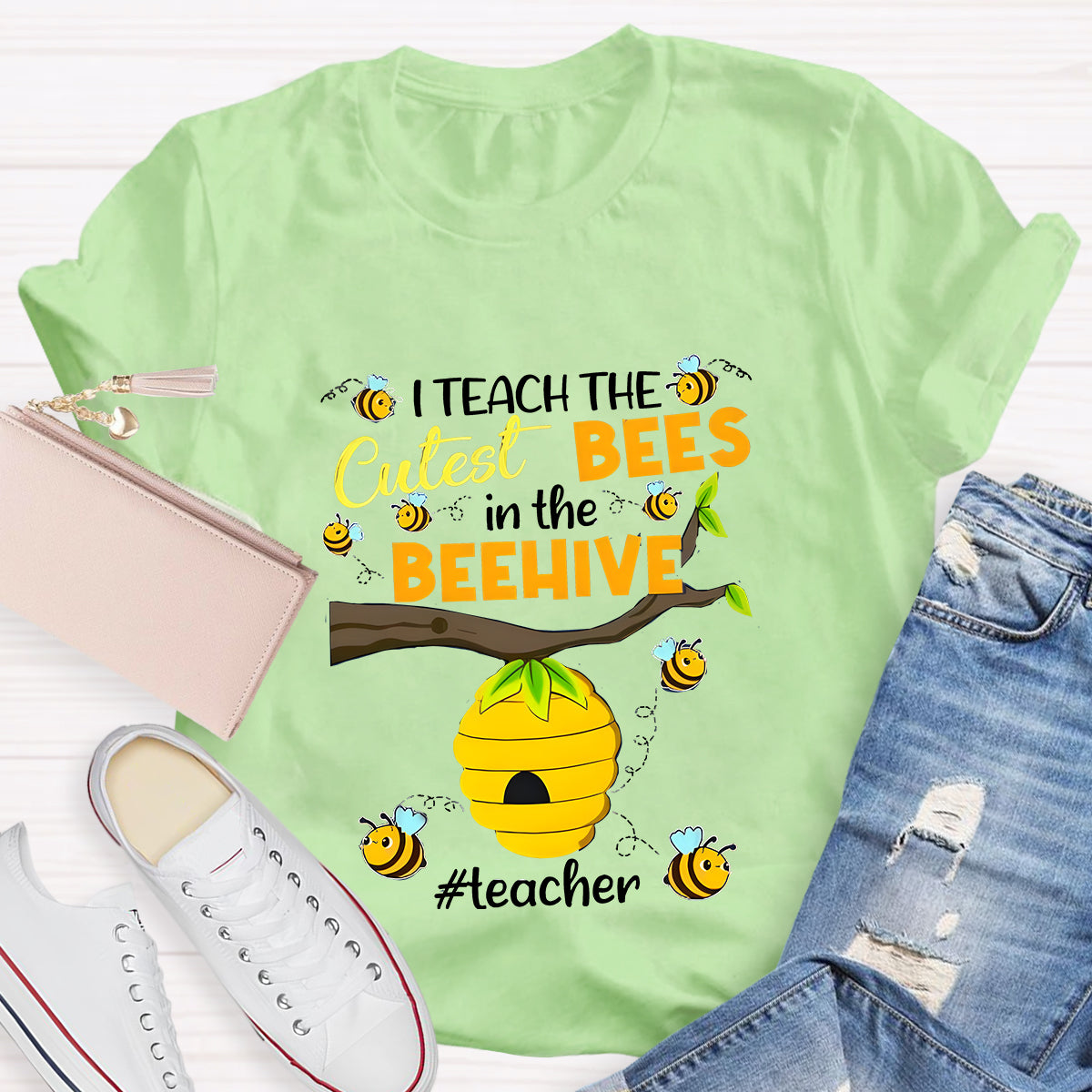 Teach The Cutest Bees Teacher T-Shirt