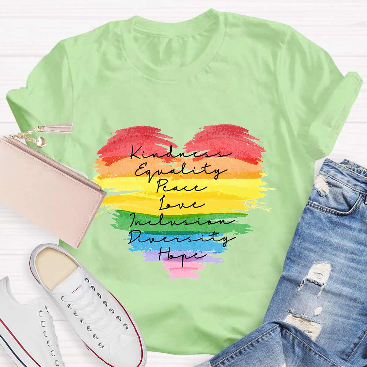 Kindness Equality Peace Love Inclusion Diversity Hope T-Shirt