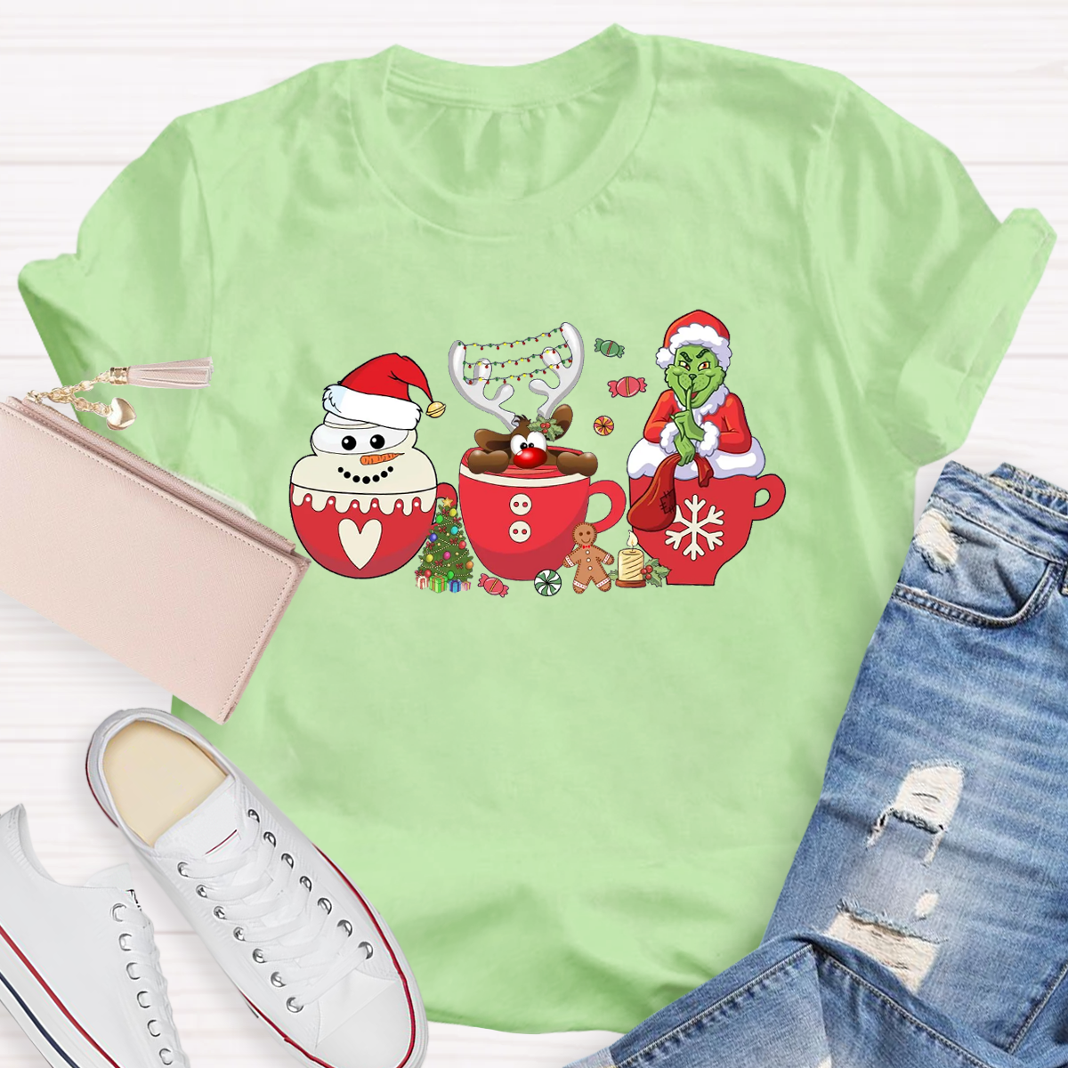 Retro Grinch Christmas Coffee T-Shirt