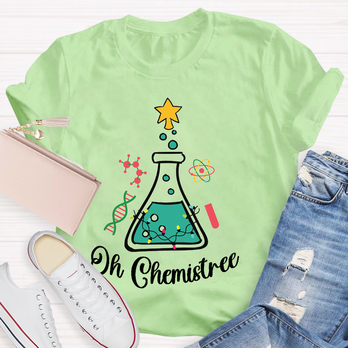 Oh Chemistree Teacher Christmas T-Shirt