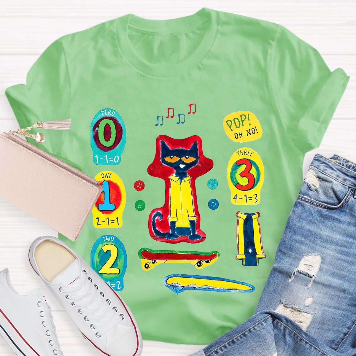 Pet Cat Funny Design Teacher T-Shirt