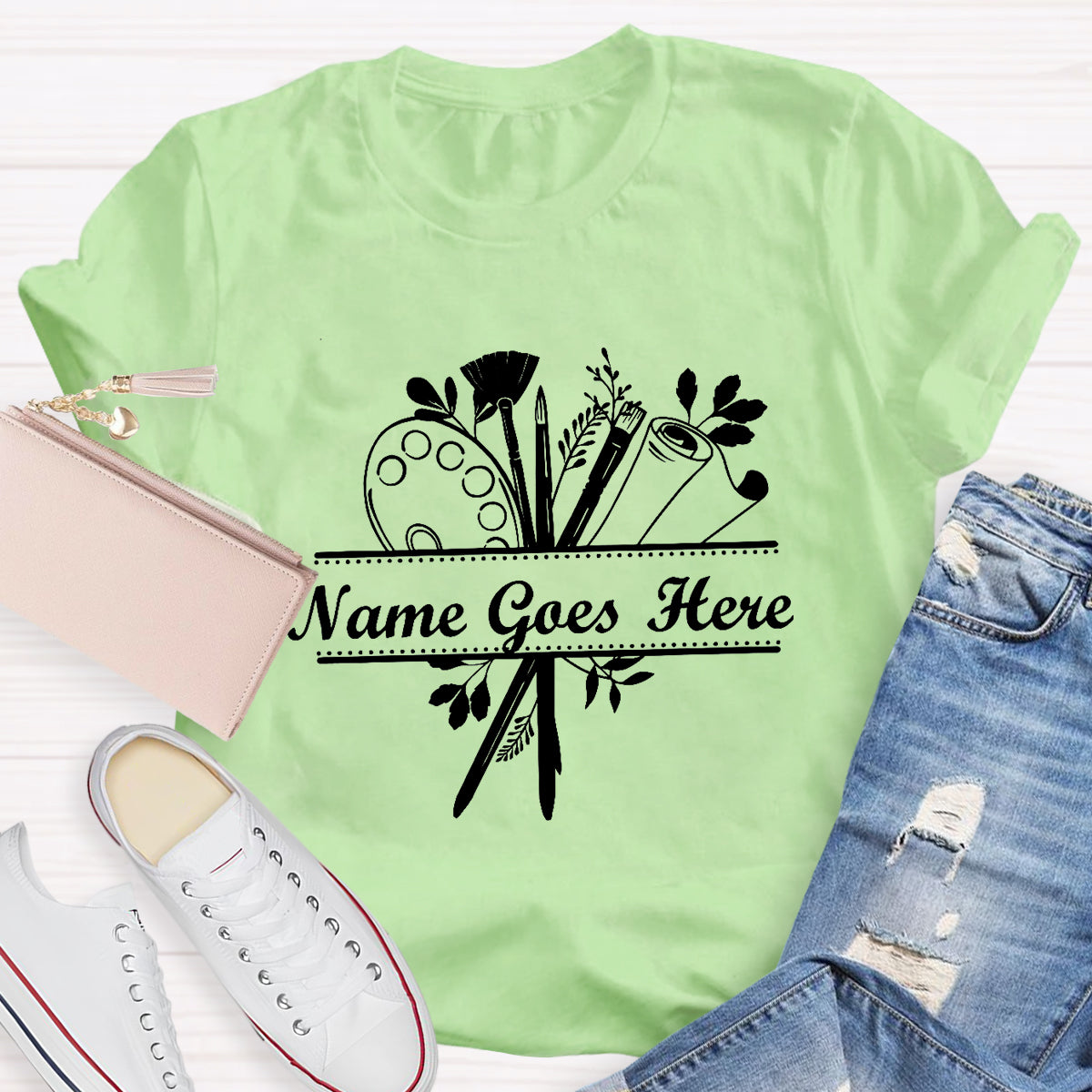 Personalized Art Teacher Name Goes Here T-Shirt