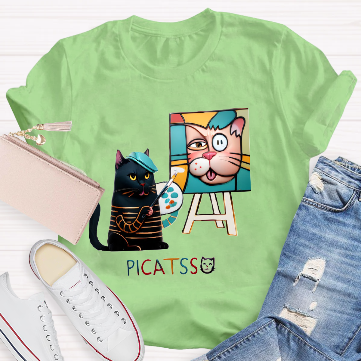 Funny Picatsso  Art Teacher T-Shirt