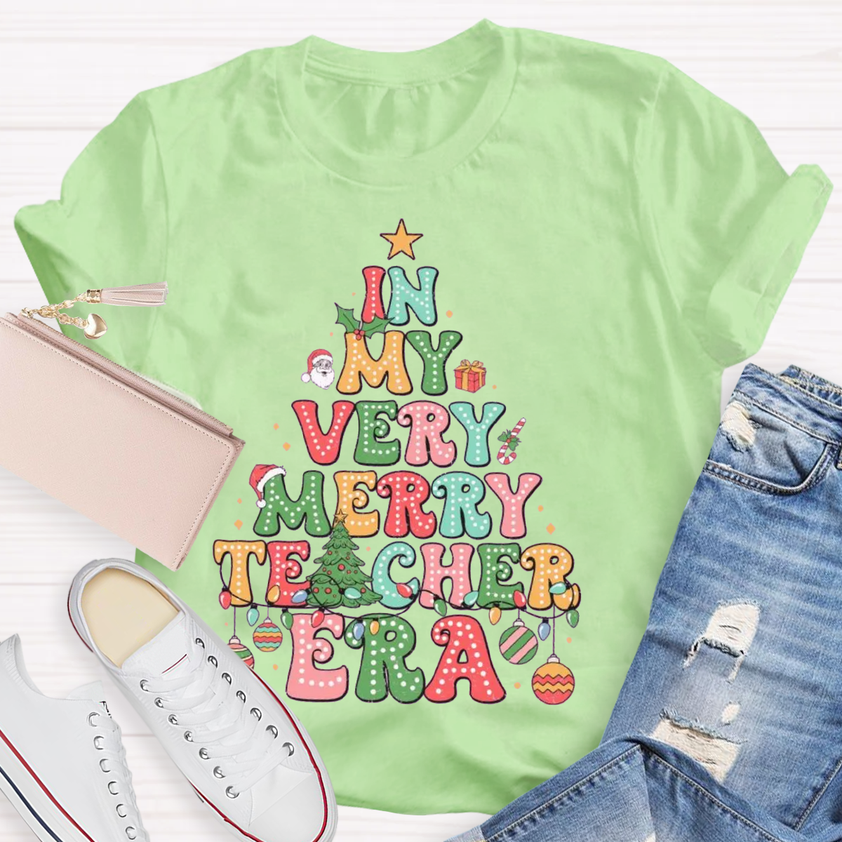 Christmas In My Very Merry Teacher Era T-Shirt