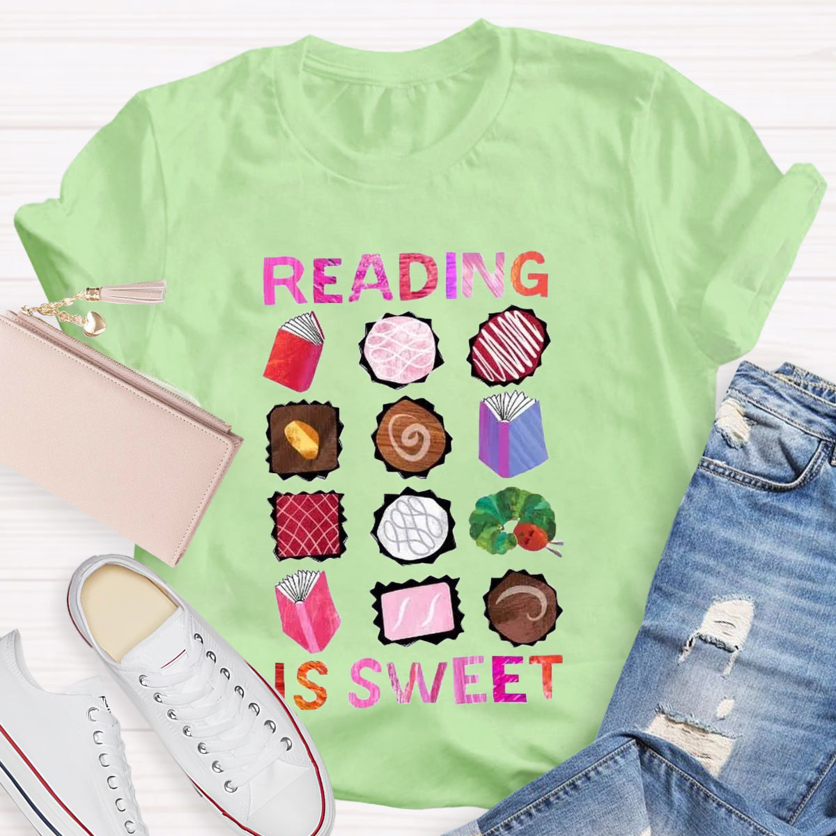 Reading Is Sweet Teacher T-Shirt