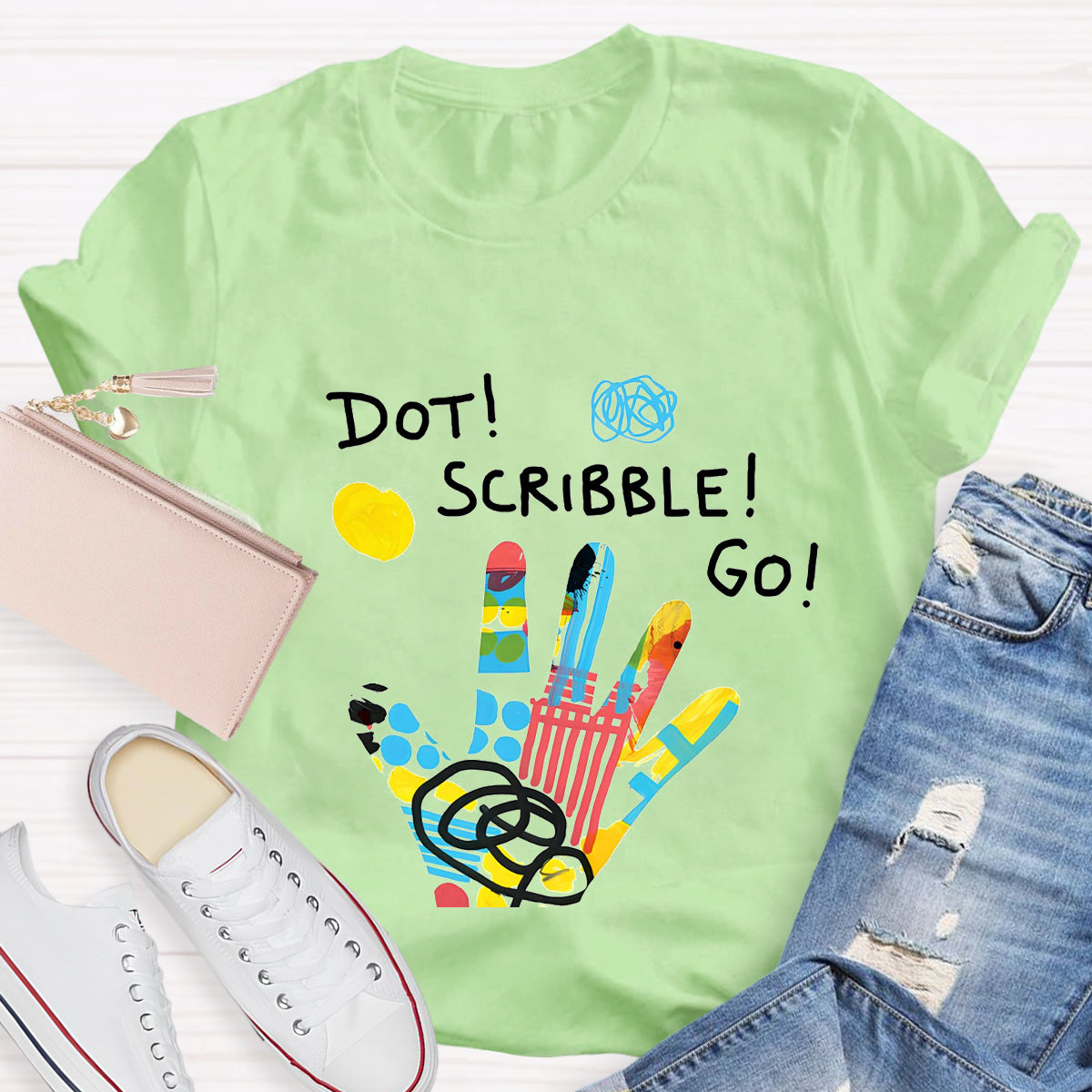 Dot Scribble Go Children's Books T-Shirt