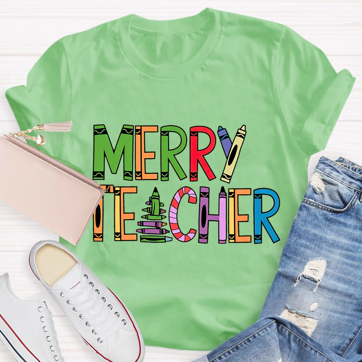 Cute Merry Christmas Teacher T-Shirt