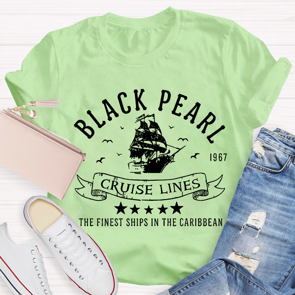 Black Pearl Cruise Lines Teacher T-Shirt