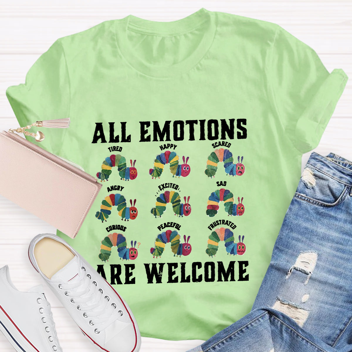 All Emotion Are Welcome Caterpillar T-Shirt