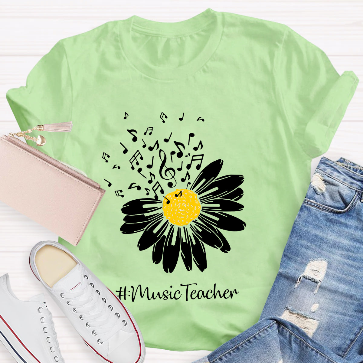 Sunflower Music Teacher T-Shirt