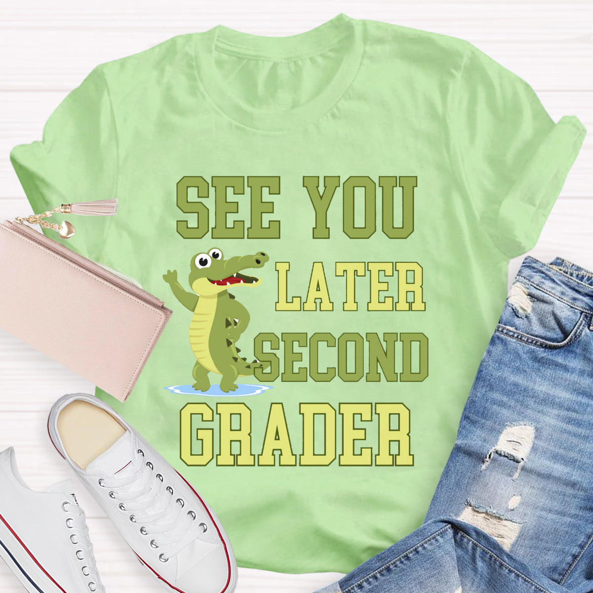 Personalized Grade See You Later Second Grader Teacher T-Shirt