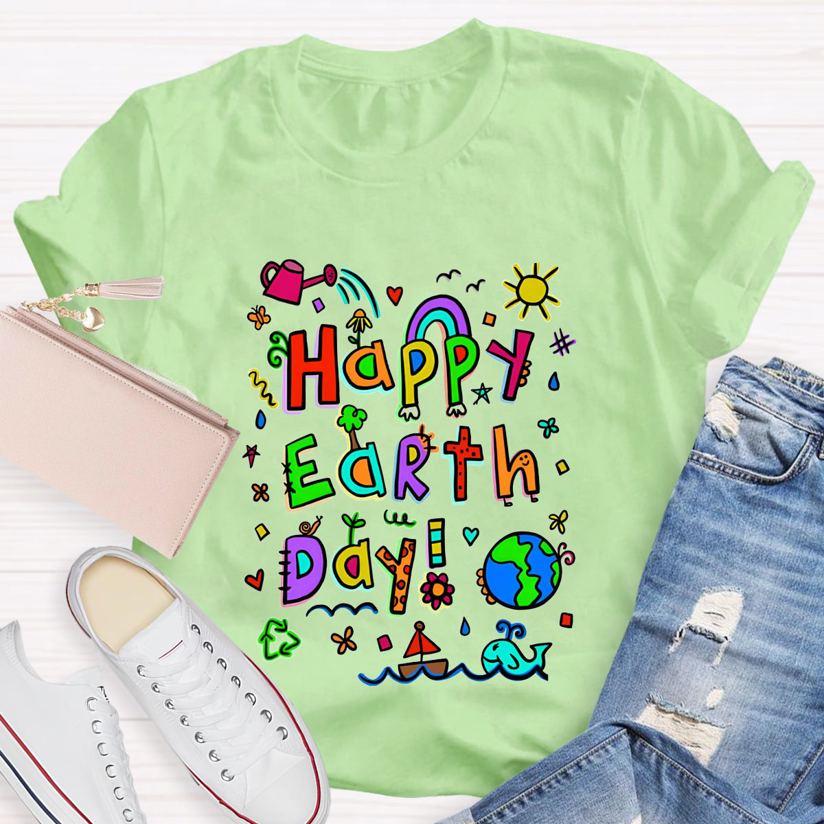 Floral Happy Earth Day T-Shirt