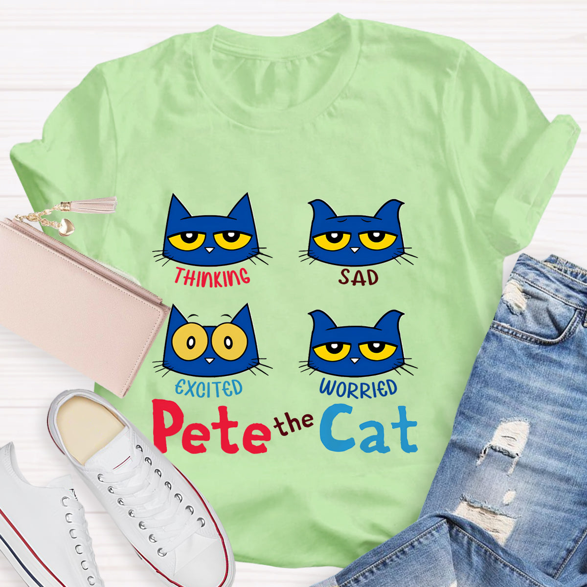 Funny Pete The Cat Emotions T-Shirt