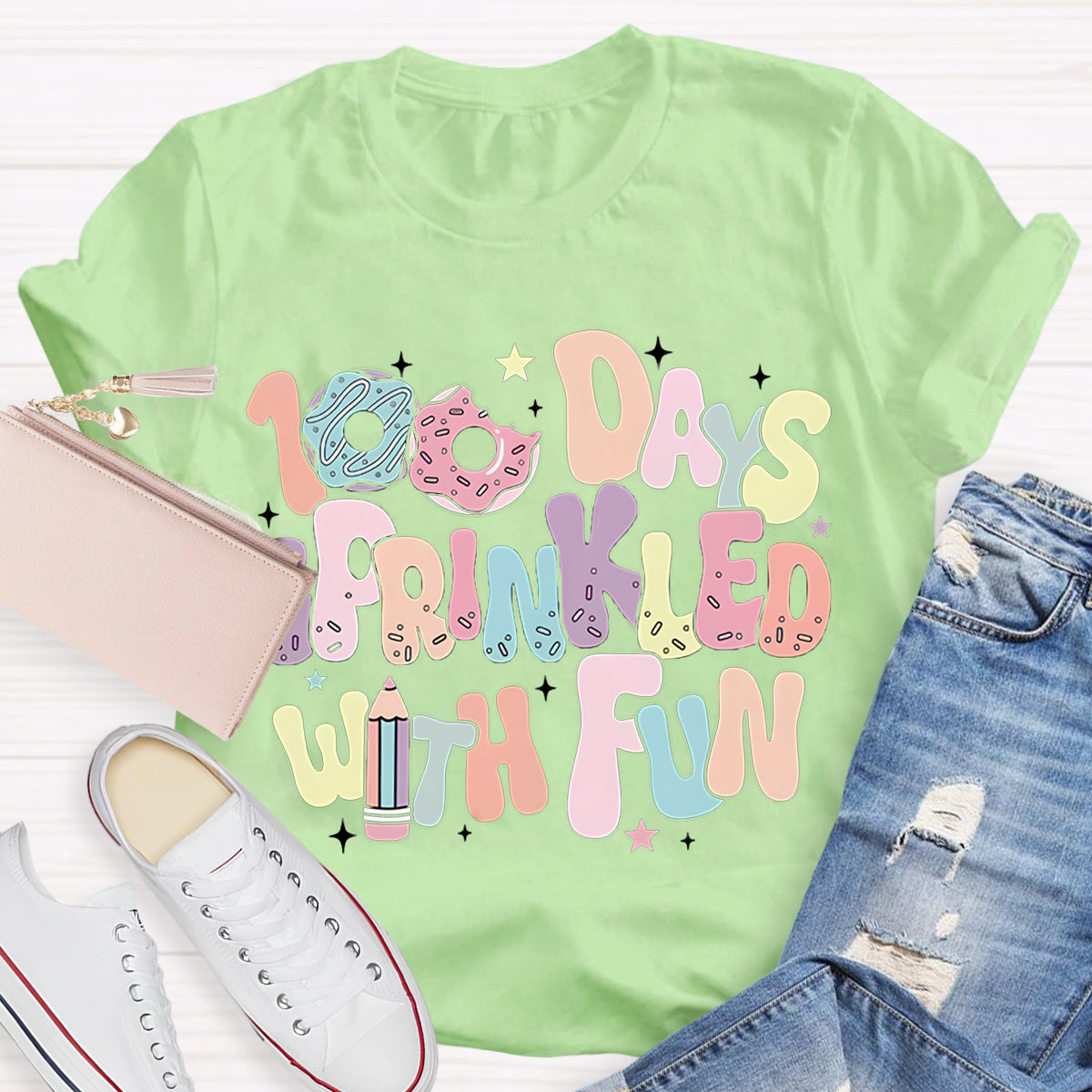 100 Days Sprinkled With Fun Teacher T-Shirt