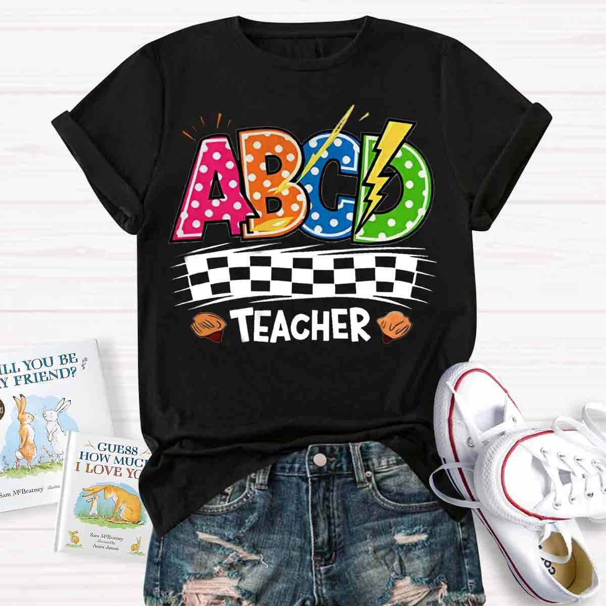 Teacher ABCD Polka dot design T-Shirt