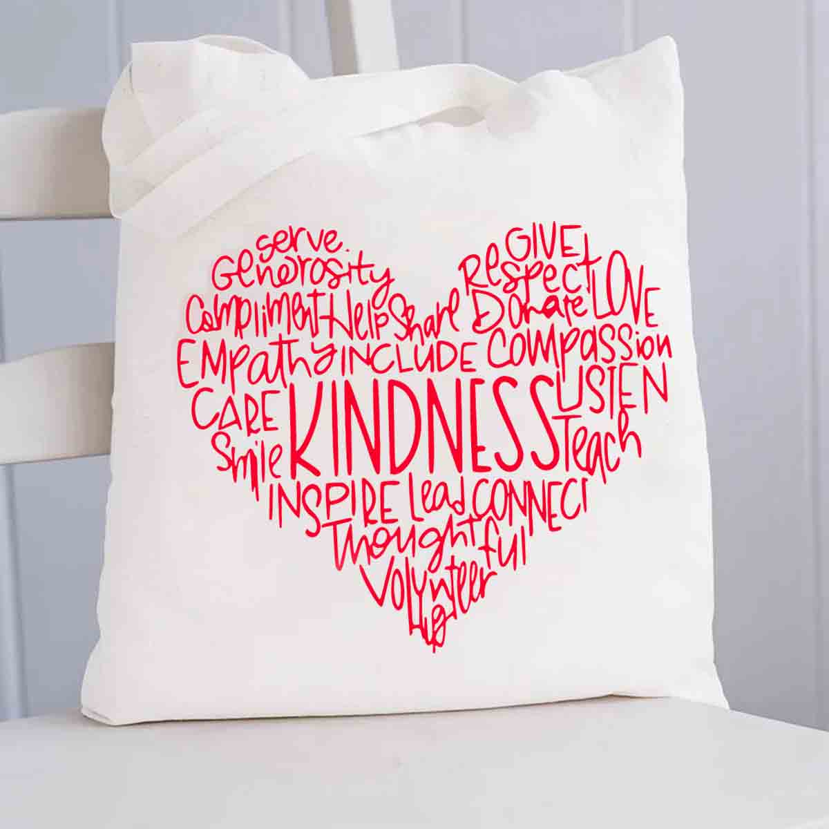 Kindness Teach Smile Teacher Canvas Tote Bag