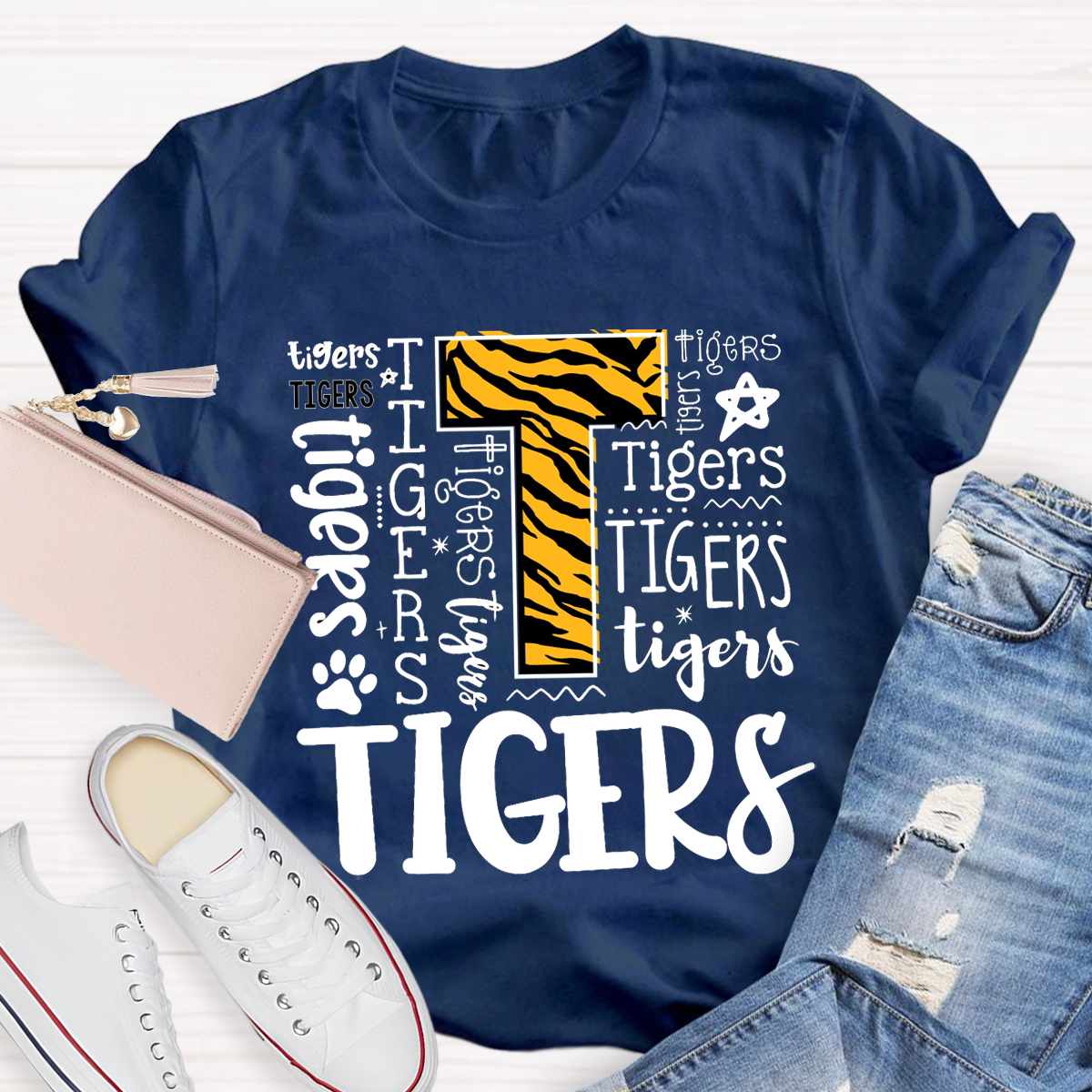 Funny Tigger Text Teacher T-Shirt