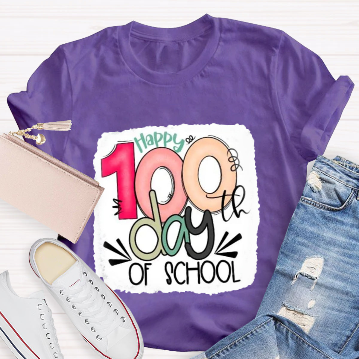 Happy 100th Days Of School Teacher T-Shirt