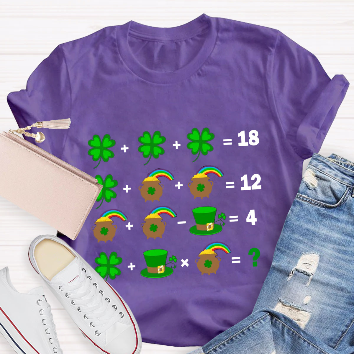 Math Teacher St Patrick's Day T-Shirt