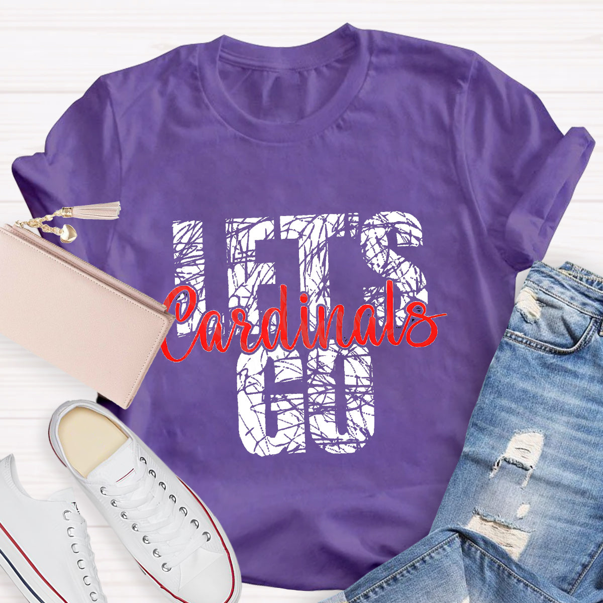 Personalized  Mascot Cardinals Teacher T-Shirt