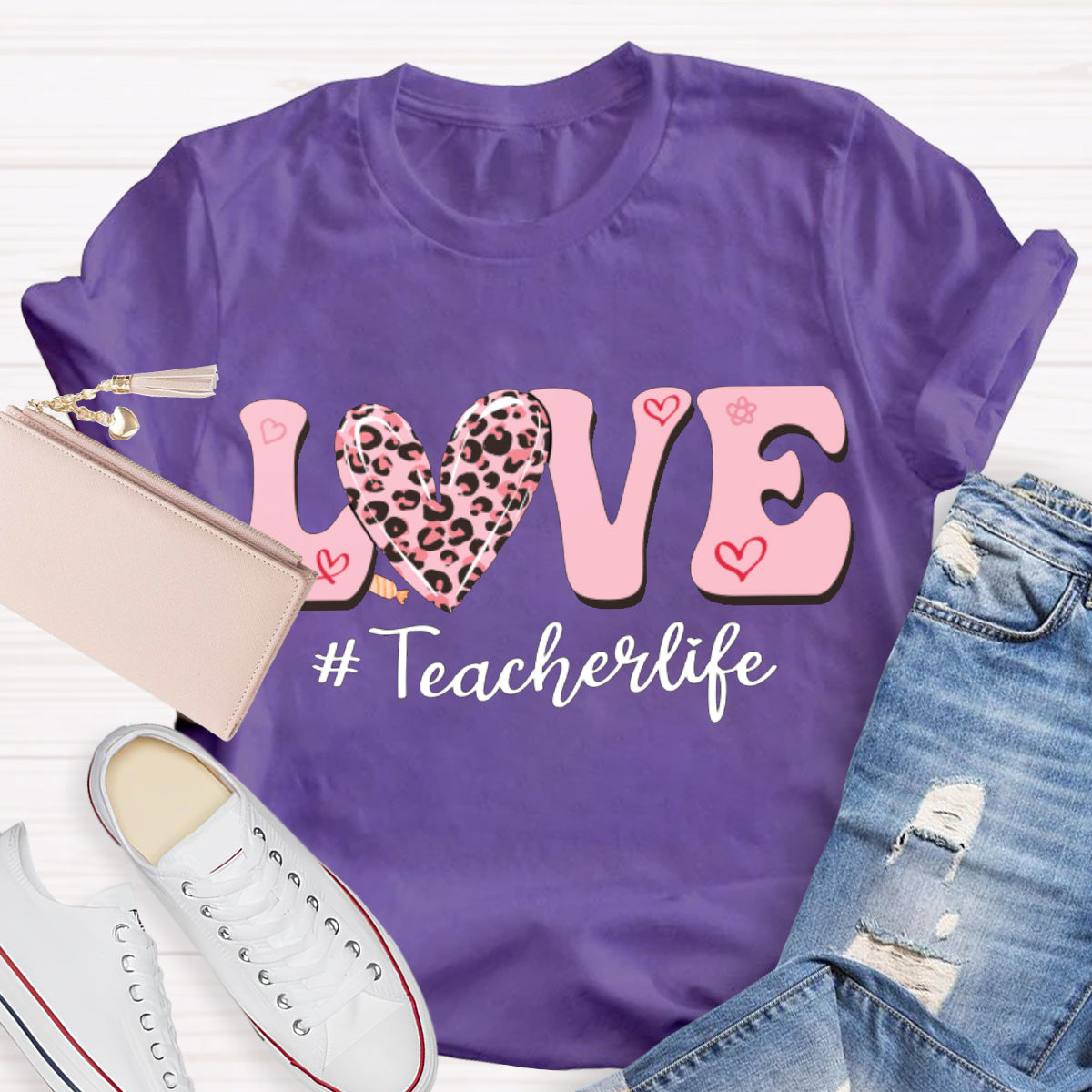 Love Valentine's Day Teacher T-Shirt