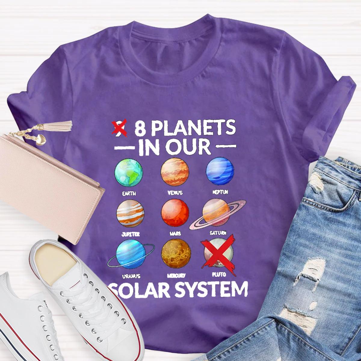 8 Planets In Our Solar System T-Shirt