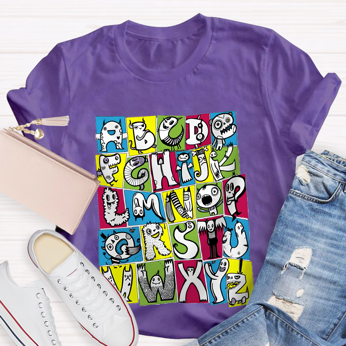 Funny Alphabet Teacher Shirt