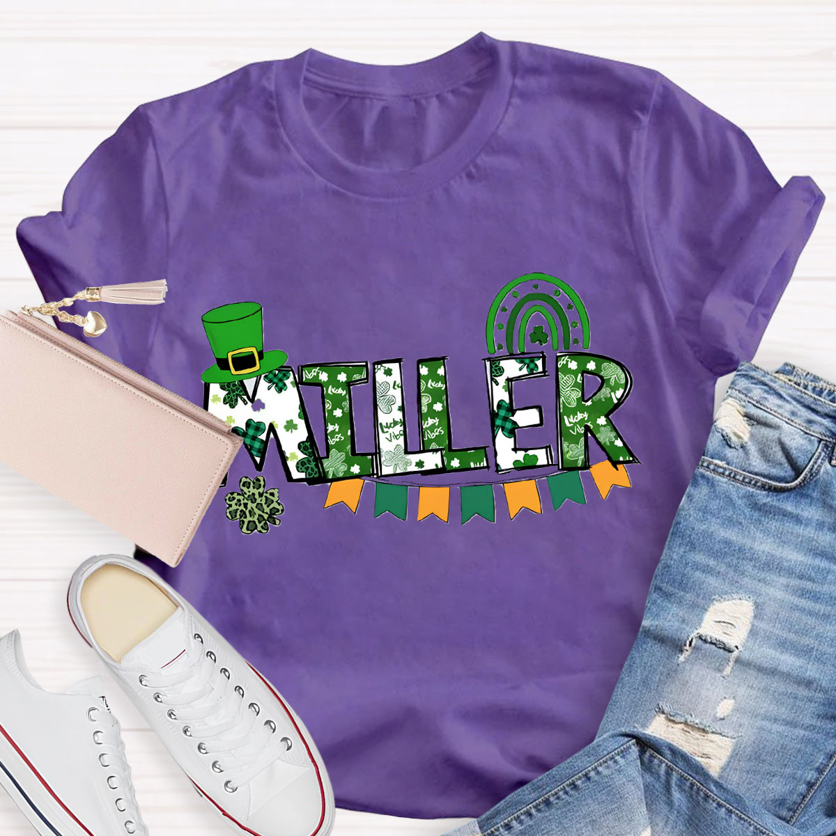 Personalized Name Saint Patricks Day Teacher T-Shirt