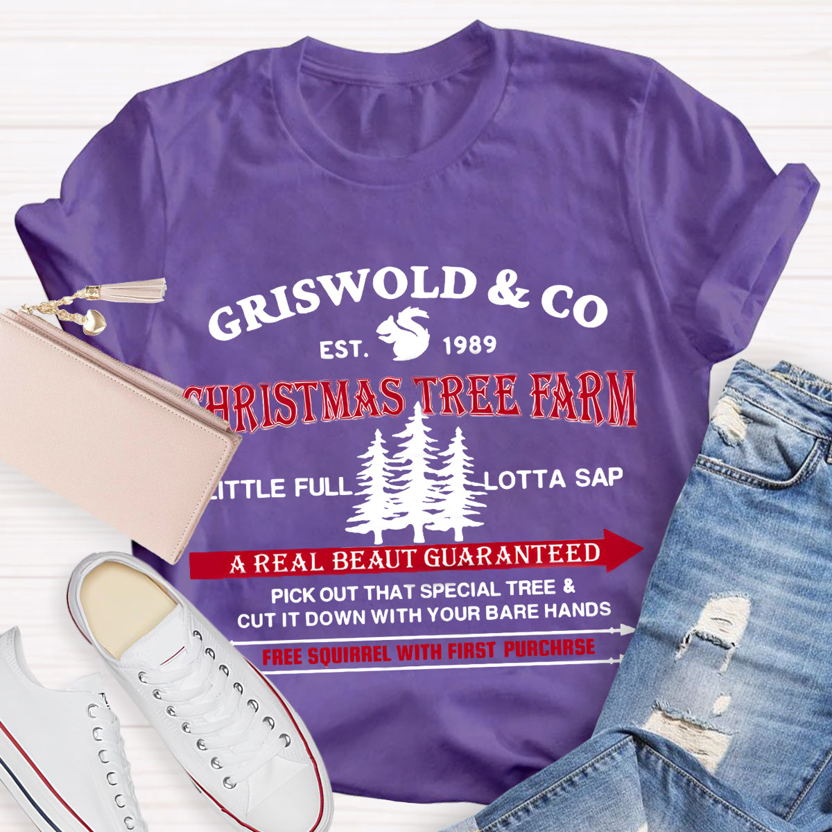 Griswold Co Christmas Tree Farm Teacher T-Shirt