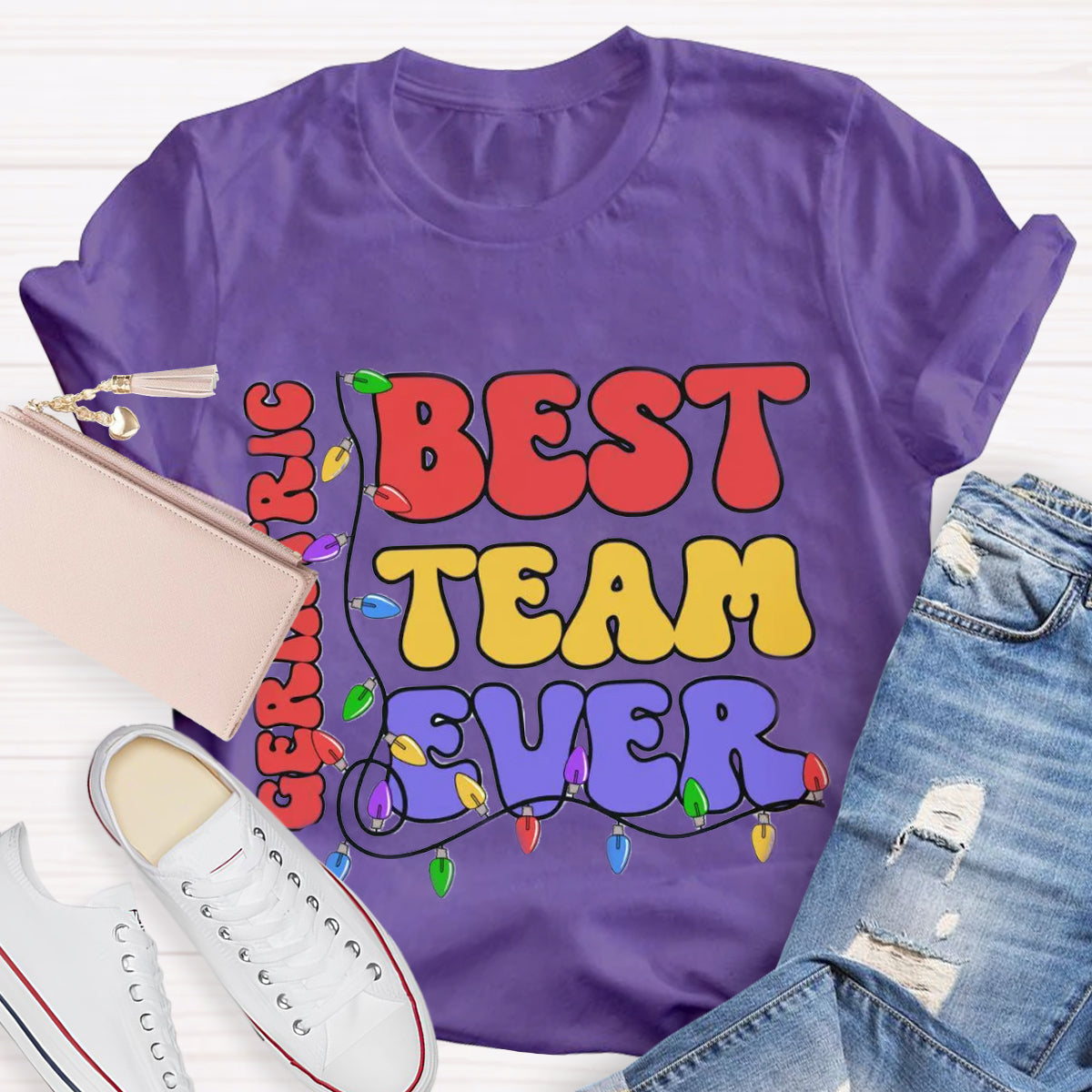 Personalized Team Name Christmas Teacher T-Shirt