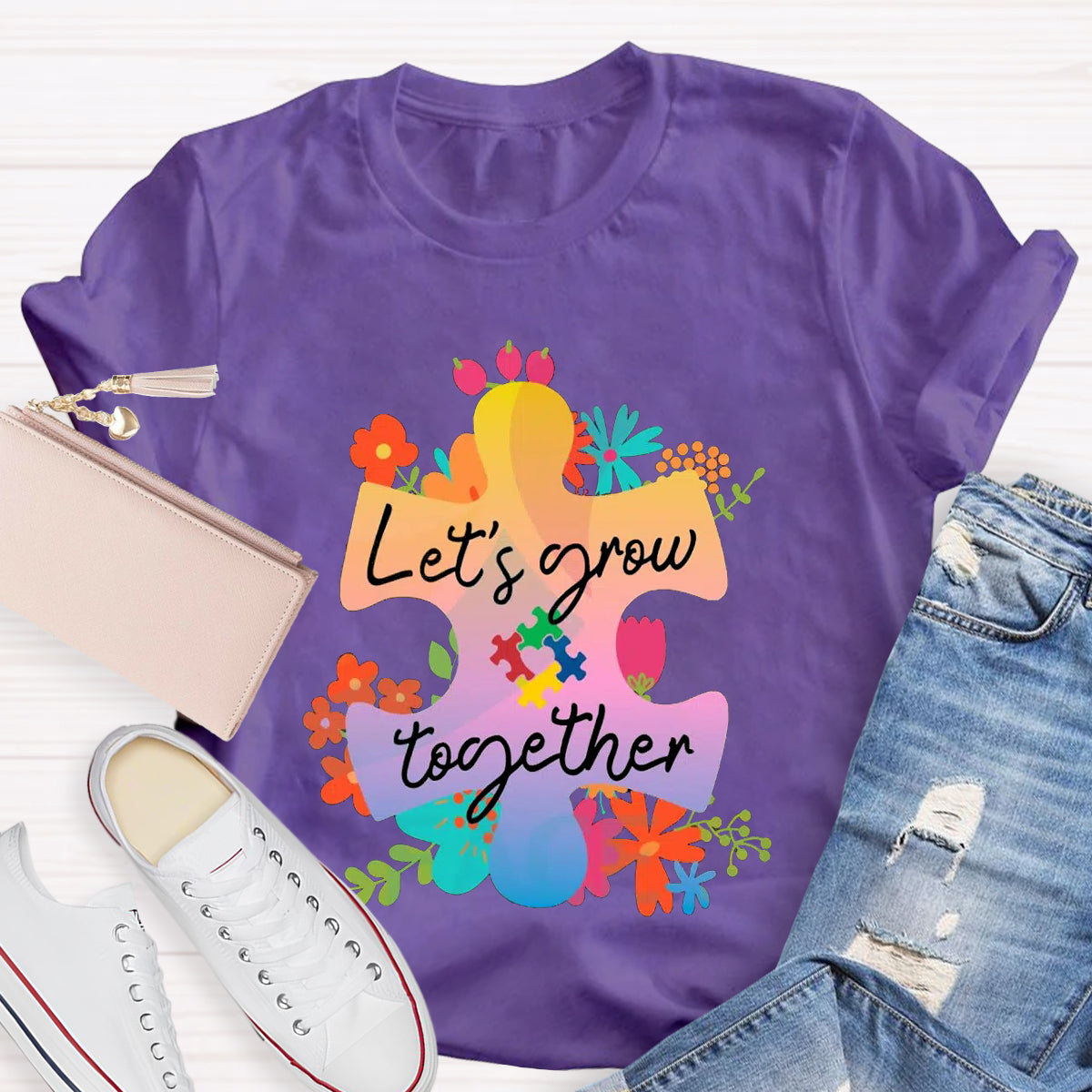 Let's Grow Together Teacher T-Shirt