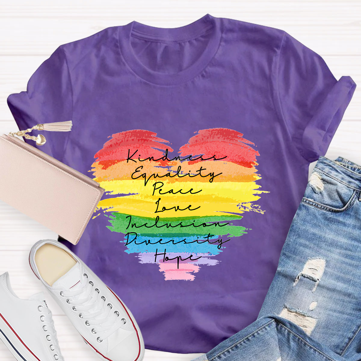 Kindness Equality Peace Love Inclusion Diversity Hope T-Shirt