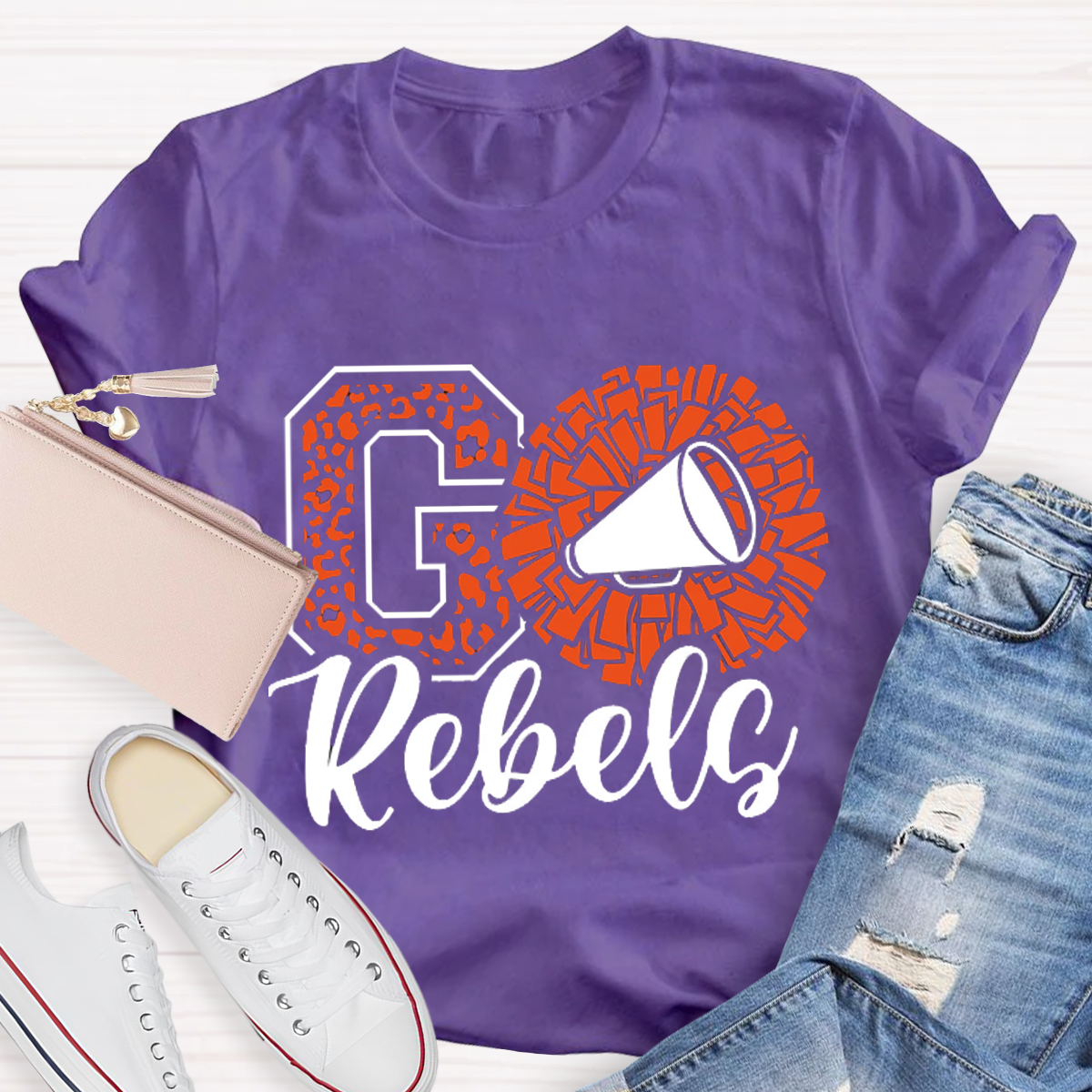 Leopards Rebels Cheer Little Mascot School TeamTeacher T-Shirt