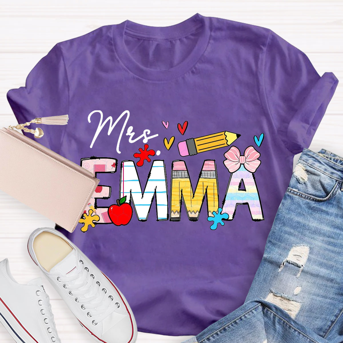 Personalized Your Name Teacher T-Shirt