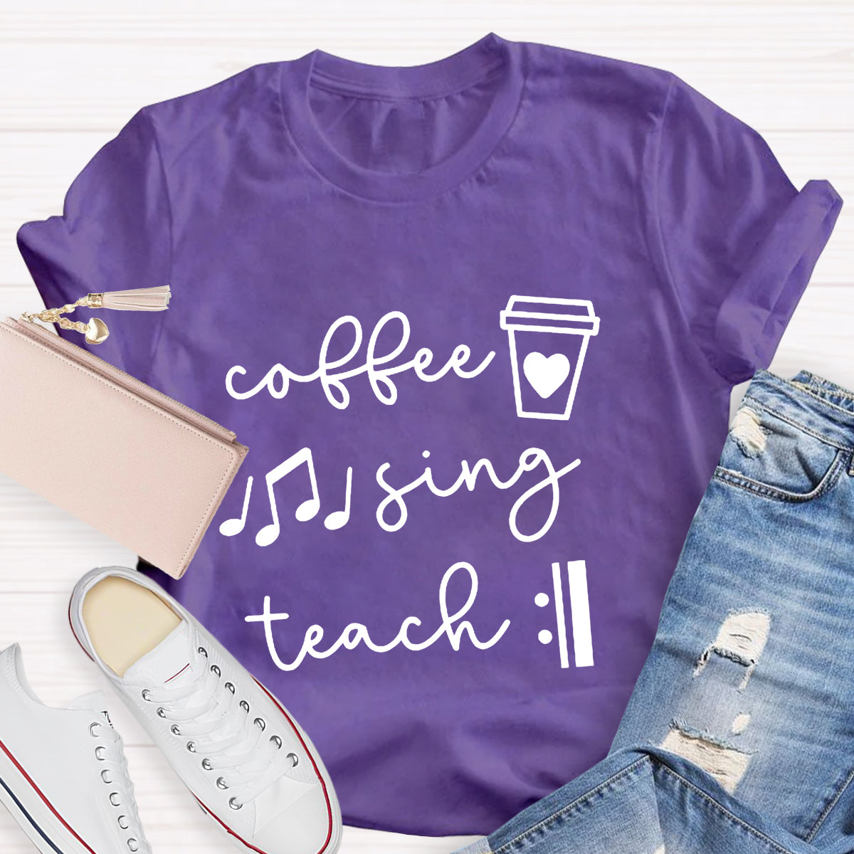 Coffee Sing Teach Teacher T-Shirt